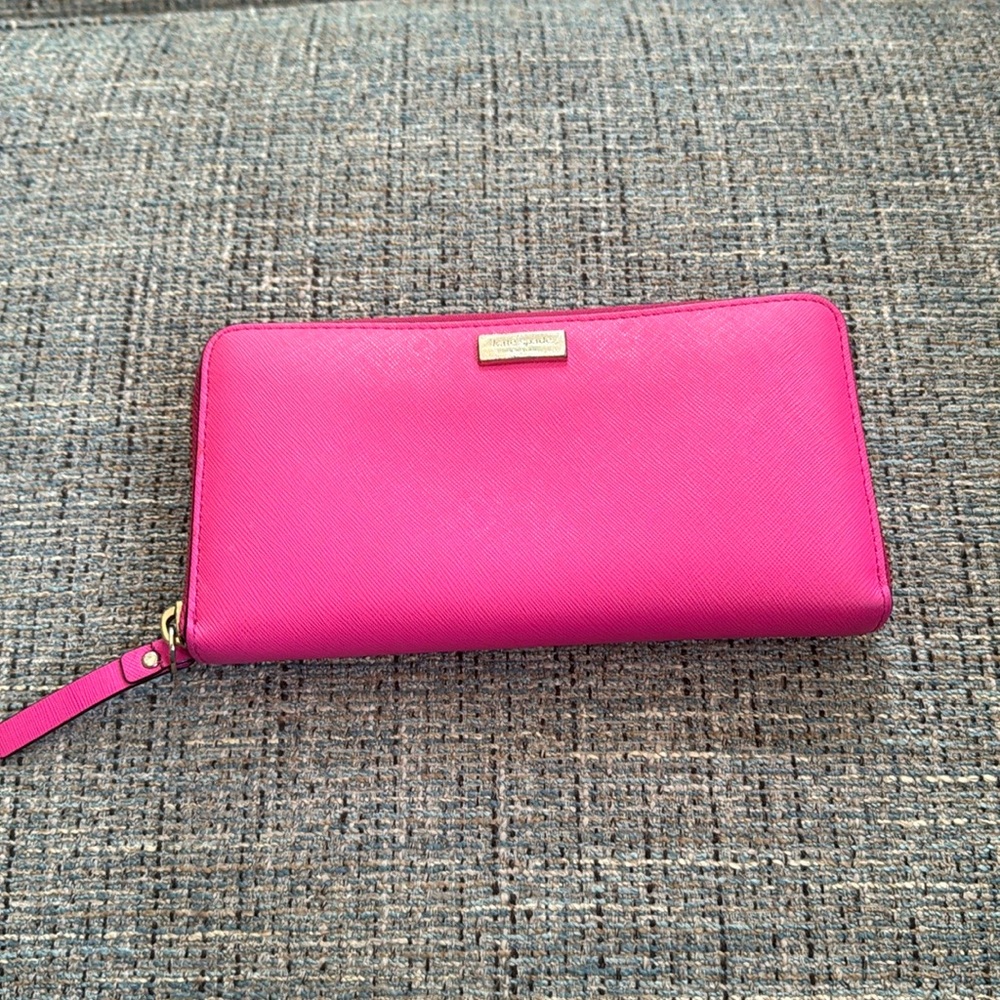 Hot pink Kate Spade wallet